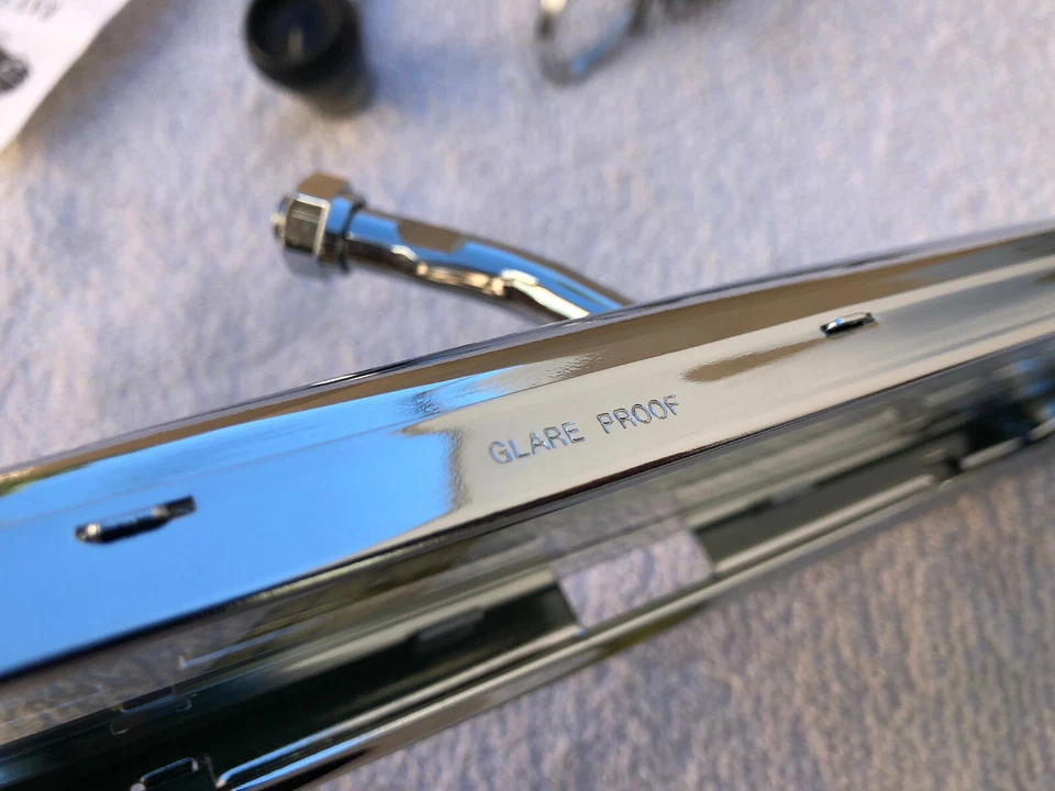 ¡NUEVO ESPEJO RETROVISOR INTERIOR DÍA/NOCHE CAMIONETA CHEVROLET 1947 A 1953 DE REPUESTO!  Foto 4 de 4