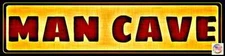 MAN CAVE SIGN STREET 3"X12" METAL MADE IN USA! GARAGE BAR DECOR CLASSIC DESIGN