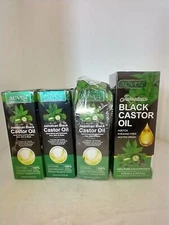 4 Al'iver Jamaican Black Castor Oil 3 2.2oz & 1 4.04 Oz Exp 7/26