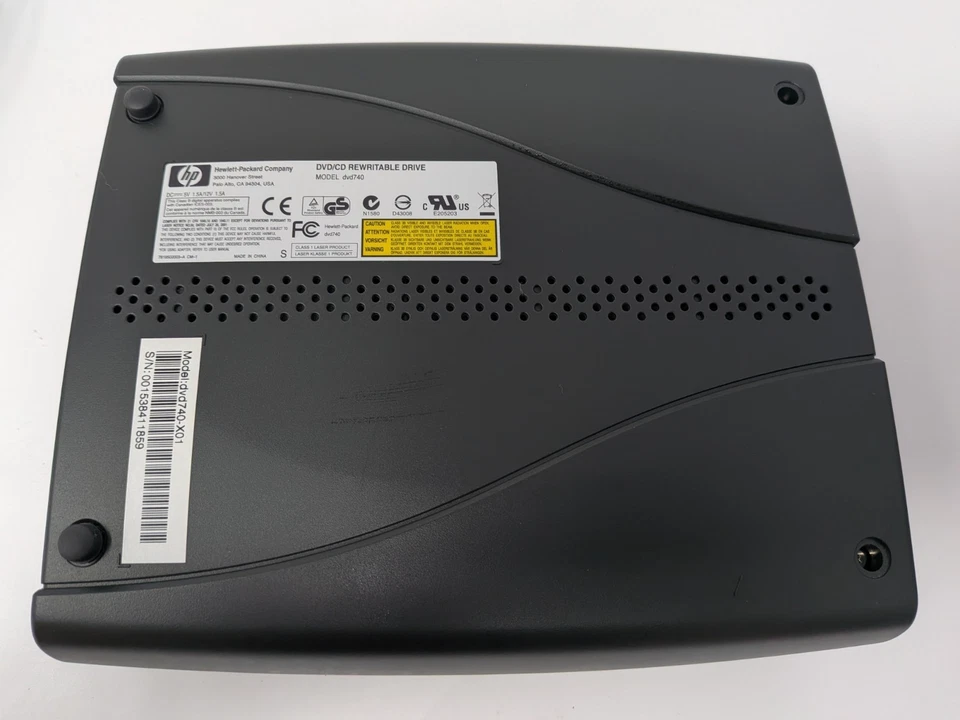 HP DVD-740, внешнее устройство записи DVD CD RW с LightScribe, ПРОТЕСТИРОВАНО, РАБОТАЕТ С кабелями - Изображение 3 из 4