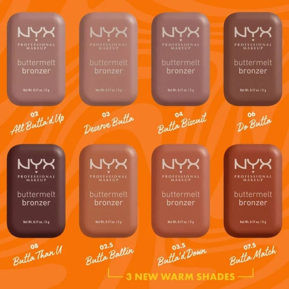 Bronceador mate Buttermelt NYX hasta 12 horas de uso, maquillaje fórmula vegana