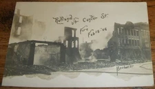 RPPC Vermont Street View of Center Street Before Fire - Rutland, VT 1906 R8