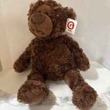 G By Gund Teddy Bear Plush Brown Stuffed Animal Lovey 19  NWT Chocolate