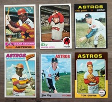 12 Card Lot All Houston Astros Baseball Cards EX or Better  - Cesar Cedeno
