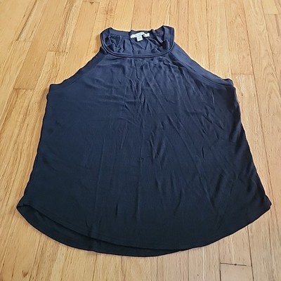 Threads 4 Thought Womens Elpis Scoop Hem Tank Top: Size XL, Ribbed, Black
