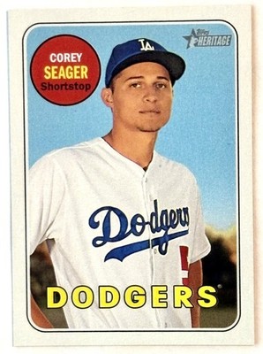 2018 Topps Heritage Corey Seager Chrome Mini Refractor /100 #45 Dodgers