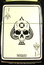 2020 TNTE SALES ACE OF SPADE SKULL ZIPPO LIGHTER UNUSED IN ZIPPO BOX