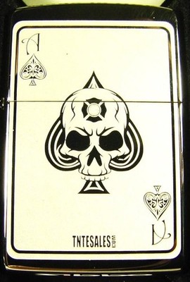 2020 TNTE SALES ACE OF SPADE SKULL ZIPPO LIGHTER UNUSED IN ZIPPO BOX