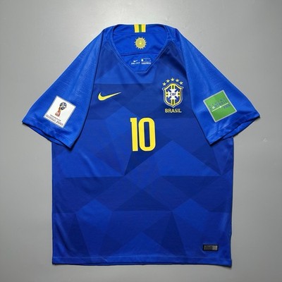 BRAZIL NIKE 2018 WORLD CUP FOOTBALL AWAY JERSEY #10 NEYMAR SIZE “L
