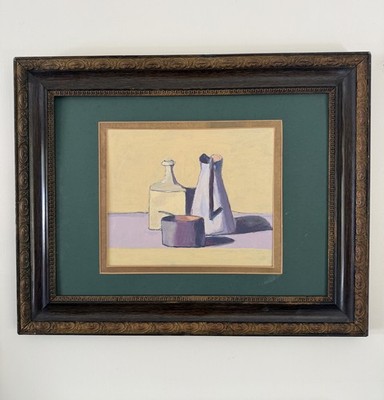 - Stillleben mit weißer Flasche - Original Acrylgemälde - nach Morandi - von