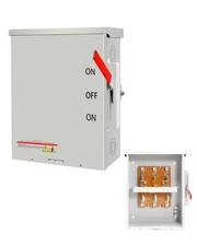 200 Amp Transfer Switch, 3P 120/240V, 48000W General-Duty Double-Throw Safety