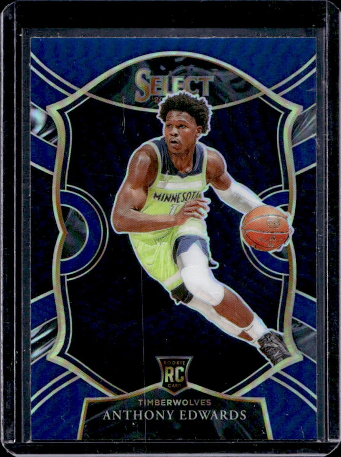 2020-21 Select Anthony Edwards RC Blue Prizm Concourse #61 Timberwolves