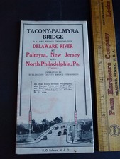 1949 Tacony Palmyra Bridge Brochure Philadelphia Camden New Jersey
