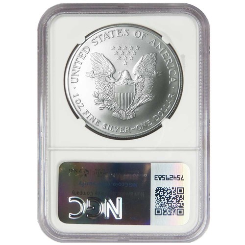 2001 $1 American Silver Eagle NGC MS69 Mint Error - Picture 2 of 3