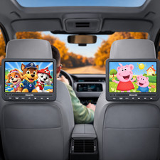 2 X 10.5" Auto Monitor Tragbarer 2 DVD Player Für Kinder HDMI USB 5 Stunden AKKU