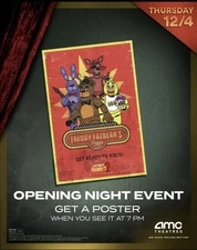 AMC Five Nights at Freddy's 2 Exclusive Fan Event 27x40 Movie Poster