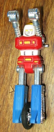Vintage 1982 GoBots 3" Cy-Kill Red Blue Bike Figure Tonka Bandai Incomplete