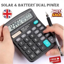 12 Digit Display Large Button Desktop Calculator Home Office School Stationery