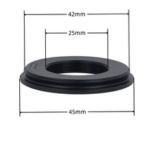 M25x0.5 Female to M42x1 Male Flange Adapter Ring 5mm for Enlarging Lens Mod