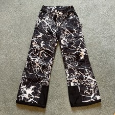 Arctic Boys Snow Ski Cargo Pants Insulated Splatter Print Black White Boys M 8