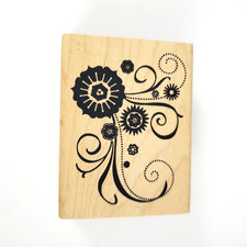 Inkadinkado Spring Floral Wood Mounted Rubber Stamp