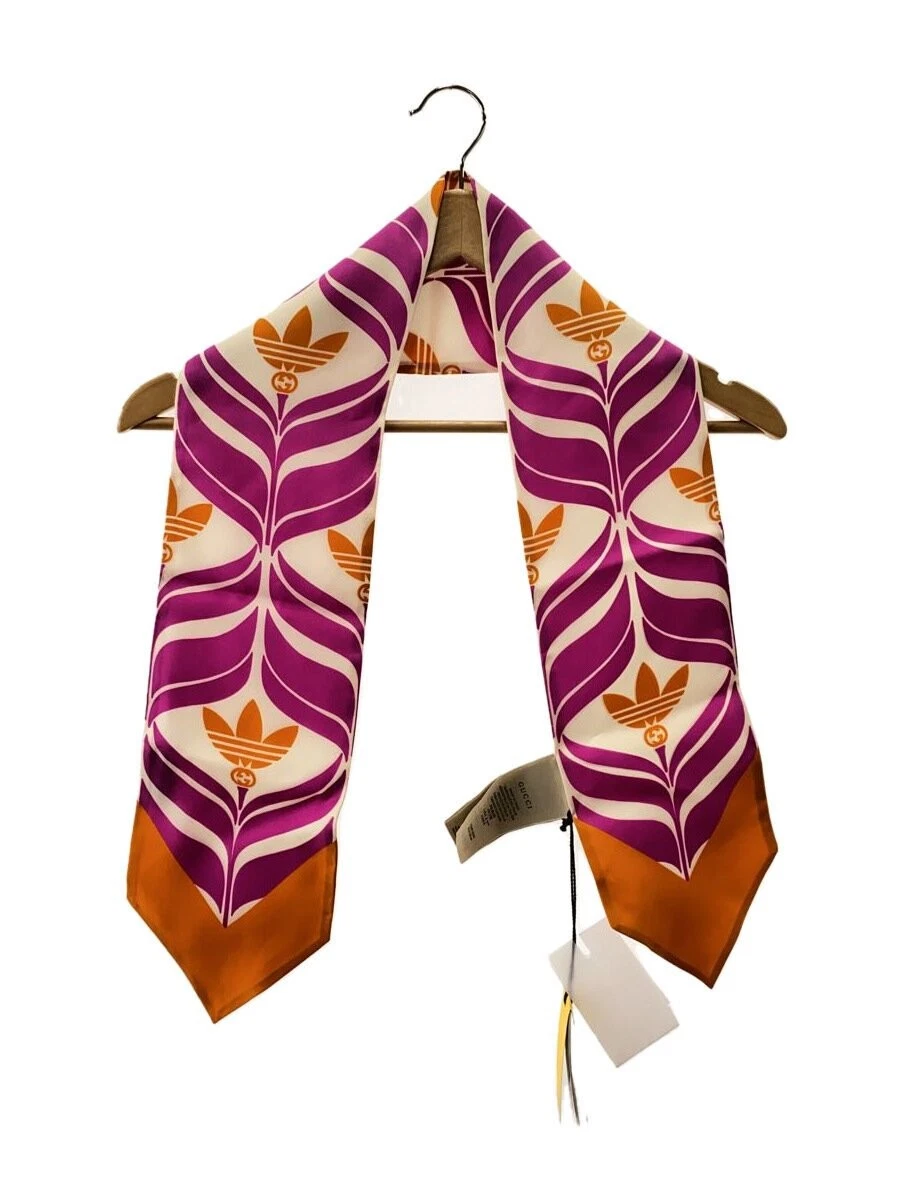 GUCCI foulard nœud col soie PNK motif intégral femme 716089 3G001