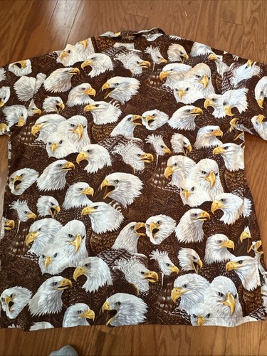 Max Boxxer Shirt XL American BALD EAGLE Liberty Freedom Button Up Patriotic AOP - Bild 4 von 4