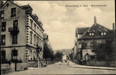 Postcard Meisenheim am Glan Palatinate, Bahnhofstraße, Hotel Pfälzer Hof - 10567508