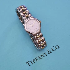 Vintage Tiffany & Co. TESORO 18k Yellow Gold Stainless Steel 2-Tone Quartz Watch