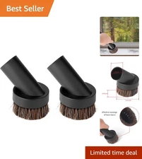 2-Pack Round Soft Bristle Brush for Universal Vacuum Cleaners - Easy to Use!