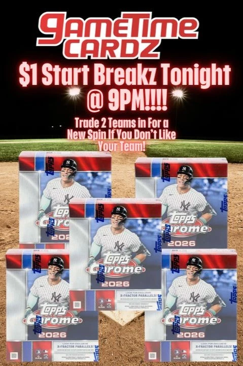 Topps Chrome MLB Mega Release Day! Over 150 Personal Options! Breakz @ 9PM