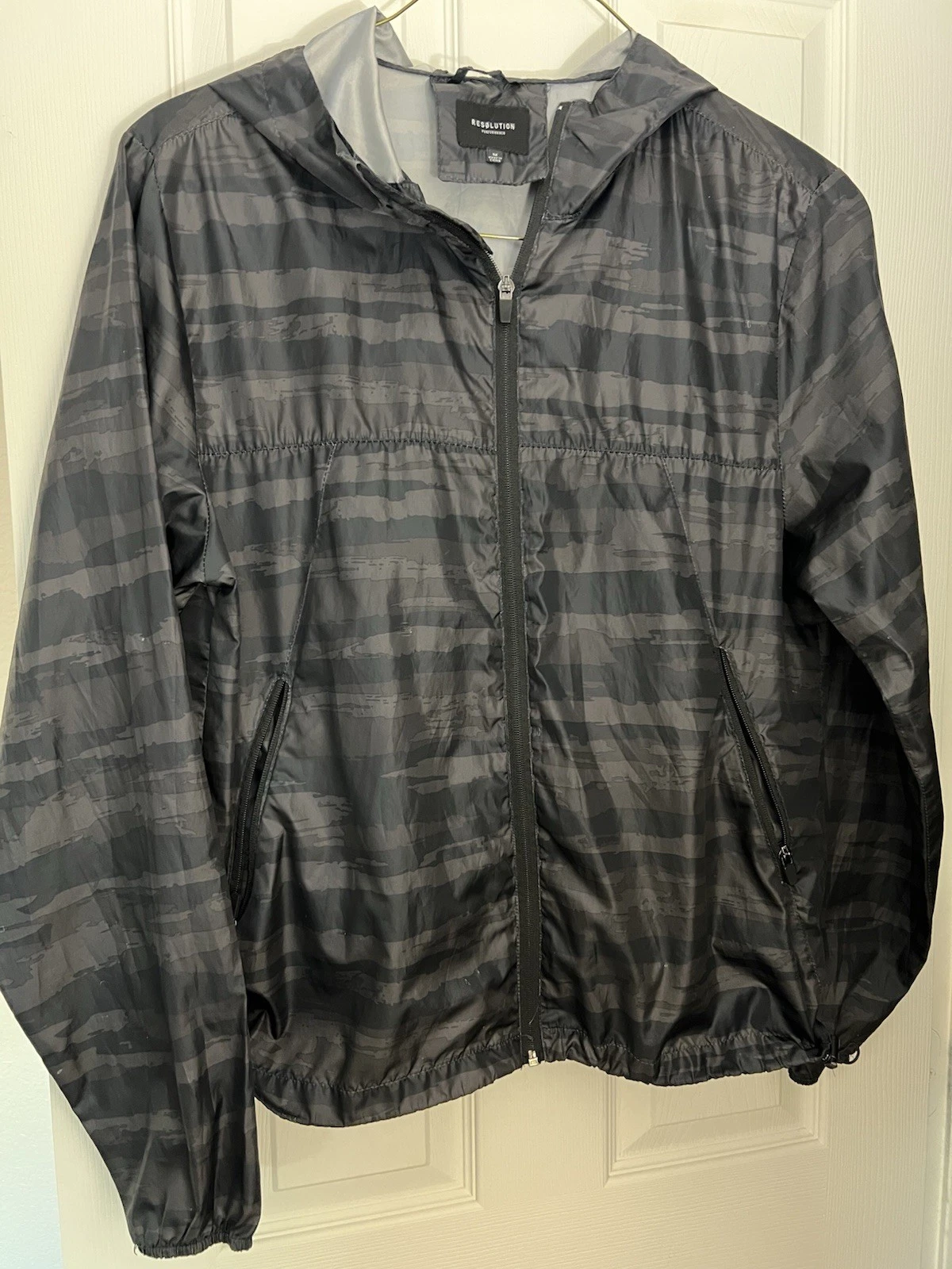 Unisex RESOLUTION PERFORMANCE Animal print WINDBREAKER HOODIE JACKET SIZE Medium