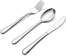 12-Piece Kids Silverware Set, Stainless Steel Toddler Utensils Flatware Set