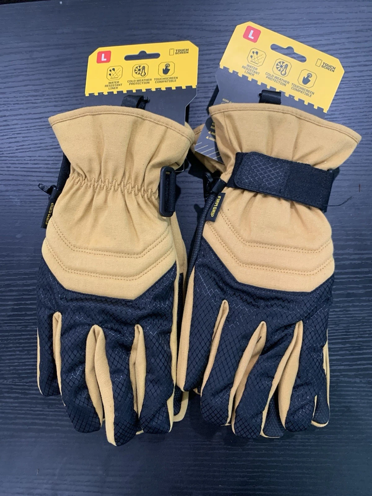 Large Winter Water-Resistant Outdoor and Work Gloves (2 sets/purchase)
