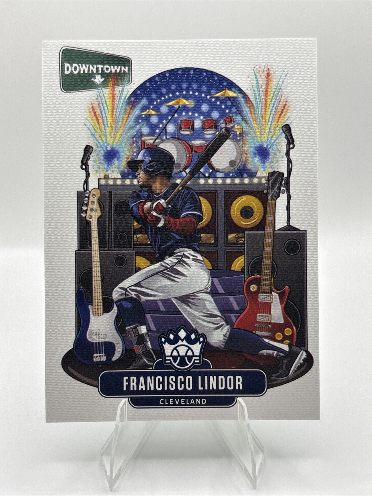2019 Diamond Kings Downtown Francisco Lindor D10 Cleveland Guardians Case Hit!!