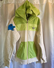 Hanna Andersson Star Wars Grogu Full Zip Hooded Hoodie Green/Gray Kids 8