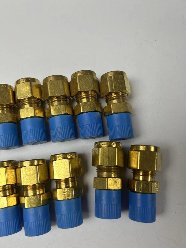 (Lot of 14) Parker 3/8" Tube OD x 1/4" MNPT Brass CPI 6 B Compression Fitting - Image 3 of 4
