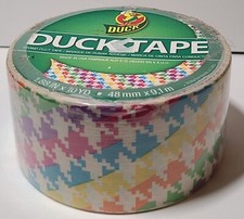 Rainbow Houndstooth duct tape roll Duck Brand NIP 1.88" x 10 yd DISCONTINUED