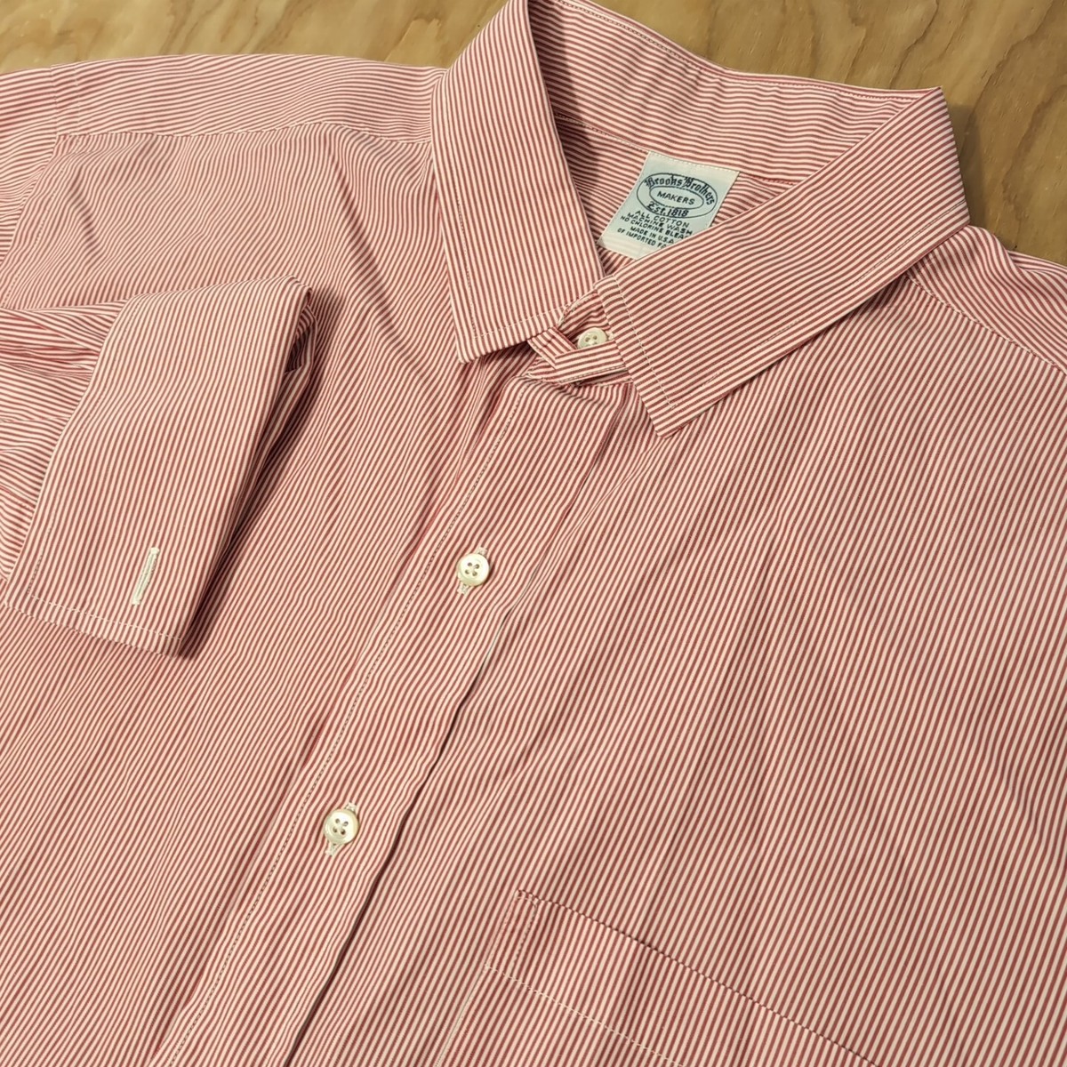 Brooks Brothers Makers Mens 2XL Fit Button Up Made in USA VTG Red Brooks Brothers Makers Mens 2XL Fit Button Up Made in USA VTG Red