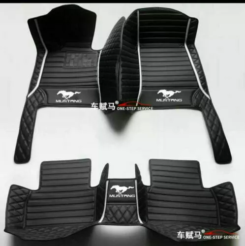 Fit For Ford Mustang 2005-2022 Custom Floor Mats Trunk Mats Waterproof Carpets - Picture 2 of 16