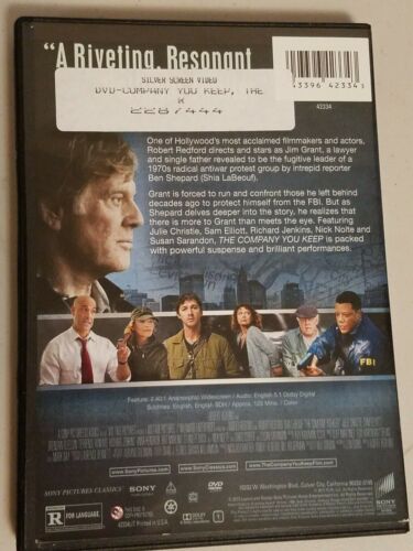 The Company You Keep (DVD, 2013) Robert Redford, Shia LaBeouf, Anna Kendrick - Picture 2 of 3