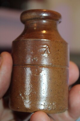 Antique, 3'', Stone Glazed, Ink Bottle, Item # A - 5101