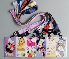 10pcs cartoon anime Neck Strap Lanyard Phone Bus students Key Chain ID Badge