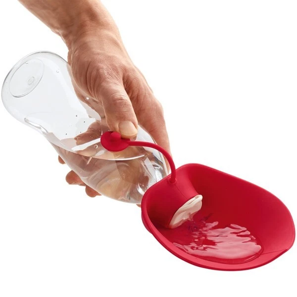 Hunter Viaje Botella Con Silicona Taza 550ML Rojo para Mascotas Perros A Bebida - Imagen 2 de 4