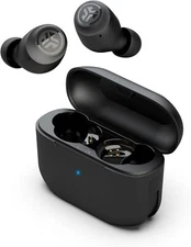 JLab Go Air Pop True Wireless Bluetooth Earbuds + Charging Case, Black, Dual