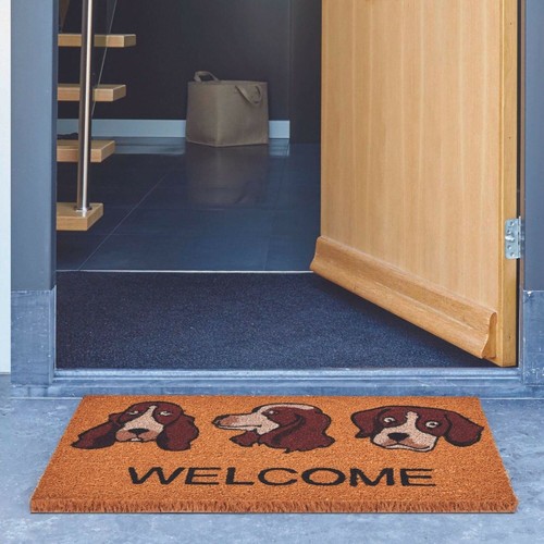 DOOR MAT PVC NON SLIP BACKED COIR DOORMATS OUTDOOR INDOOR WELCOME MATS - Picture 8 of 60