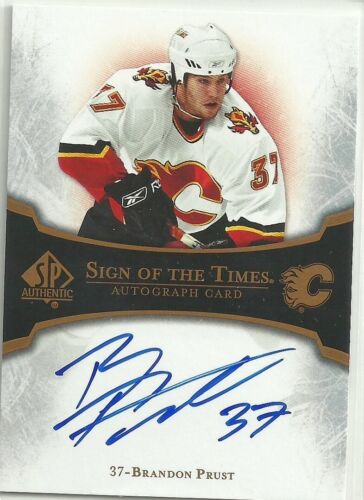 NHL Ice Hockey Card - Brandon Prust (Calgary Flames) Autografo - Foto 1 di 1