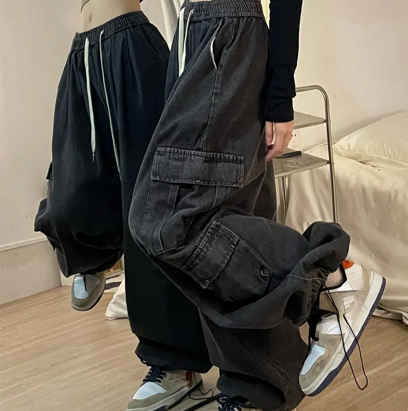 Harajuku Vintage Denim Baggy Jeans For Women Low Waisted Grunge Cargo Wide  Leg Trouser Jeans By Retro Y2K Streetwear 211129 From Long01, $18.83 |  DHgate.Com