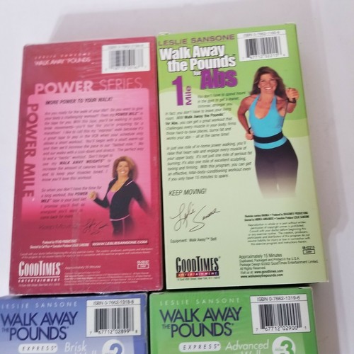 Walk Away The Pounds Lot Of 7 Fitness Exercise Vhs Tapes Leslie Sansone Walking - Picture 12 of 12