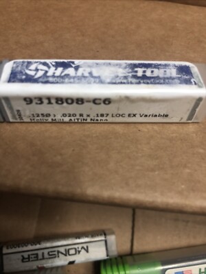 Harvey Tool 931808-C6 .1250 .020 R  X 187 LOC EX Variable Helix Mill ALTIN Nano